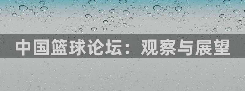 中国篮球论坛：观察与展望